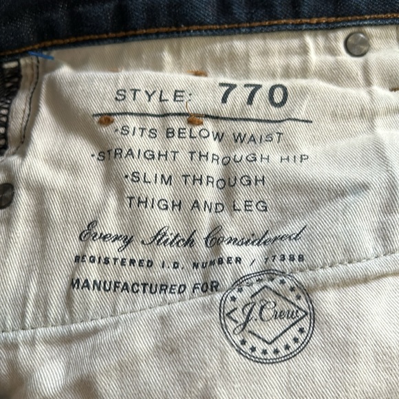 Men’s J CREW 770 straight jean. Size W 31L 32. - Picture 5 of 8